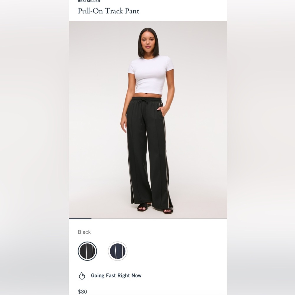 Abercrombie & Fitch Black Track Pants